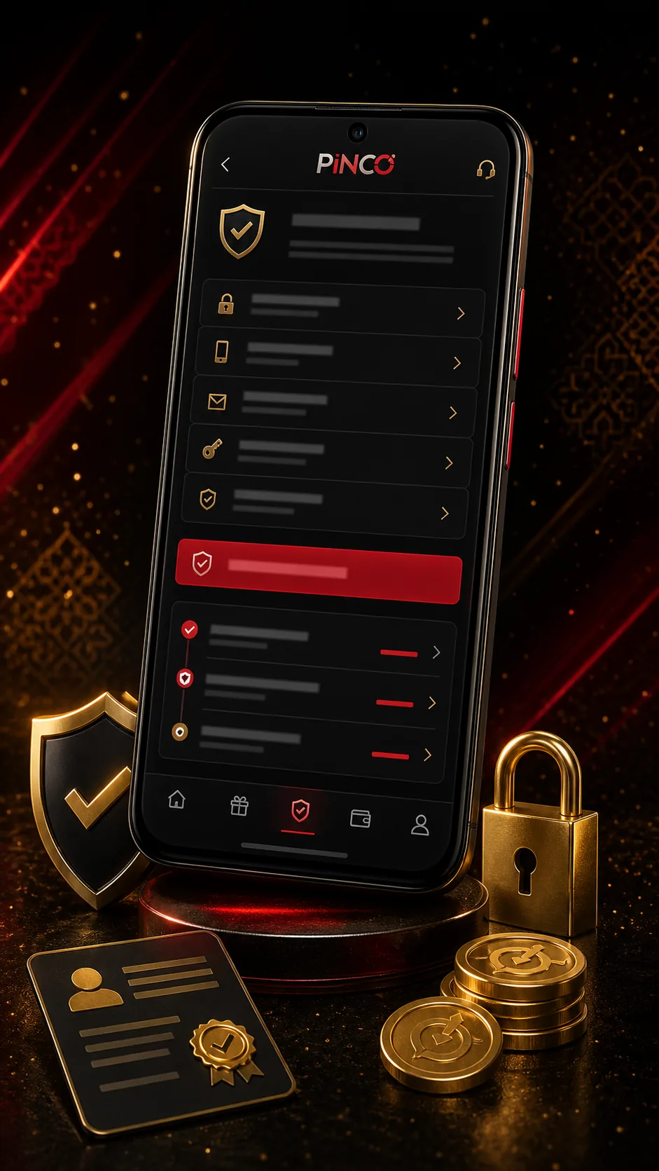 Pinco Casino mobile APK lobby